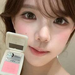 YICKYUE  -  Powder Blusher Disk Monochrome Matte Blush Palette Cheek Tint Natural Facial Rouge Plate Brighten Nude Matte Face Contour Makeup