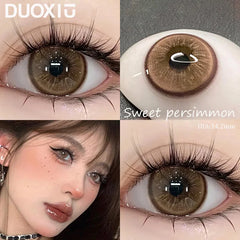 YICKYUE  -  Colored Contact Lenses for Eyes with Degree Natural Brown Pupils Fashion Lens Green Eyes Contacts Lenses Yearly 2pcs/pair