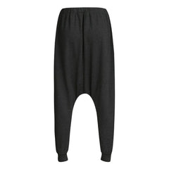 HEARUJOY  -  Breathable Straight Leg Sweatpants Men'S Yoga Casual Hem Color Solid Irregular Pants Hip Hop Loose Trousers Roupas Masculinas