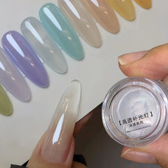 YICKYUE  -  1/2/3pcs Mirror Bright Plating Aurora Glitter Powder Moonlight Pearl White Polishing Powder DIY Manicure Highlight Shimmer Dust