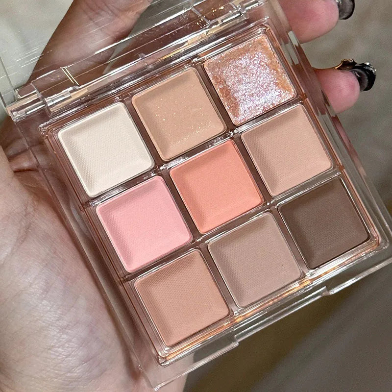 YICKYUE  -  9 Colors Smoky Black Pink Eyeshadow Makeup Pallete Matte Chocolate Brown Eye Shadow Palette Shimmer Shiny Eyeshadow Cosmetics