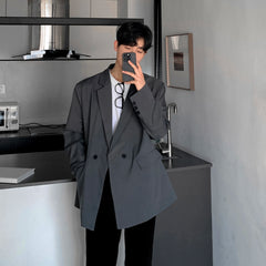 HEARUJOY  -  Loose Blazers Men Leisure Trendy Coat One Button Suit Jackets fashion Male Daily Streetwear All-match Simple Suit-tops hip hop