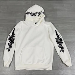 Hearujoy Heavy Industry Embroidery High Street Couple Sequined Hooded Sweater European and American Trendy Brand New Fashion Top