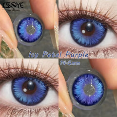 YICKYUE  -  1pair Color Contact Lenses for Eyes Blue Purple with diopters Beauty Natural Pupils New Style Lens Contacts Fast Shipping