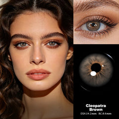 YICKYUE  -  Cleopatra Colored Contact Lenses Yearly Use Natural Brown Soft Lens Daily Dating Party Eye Beauty Makeup For Women