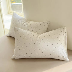 YICKYUE  -  Minimalist Polka Dot Style Bedding Set Duvet Cover Set Four Piece Bedding Set Bed Sheet Fully Enclosed for Home
