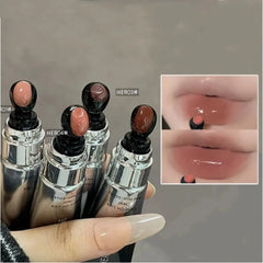 YICKYUE  -  Shimmer Purple Grape Lip Tint Hydrating Plumping Mirror Lipstick Moisturizing Long-lasting Lip Glaze Water Gloss Lipgloss Makeup