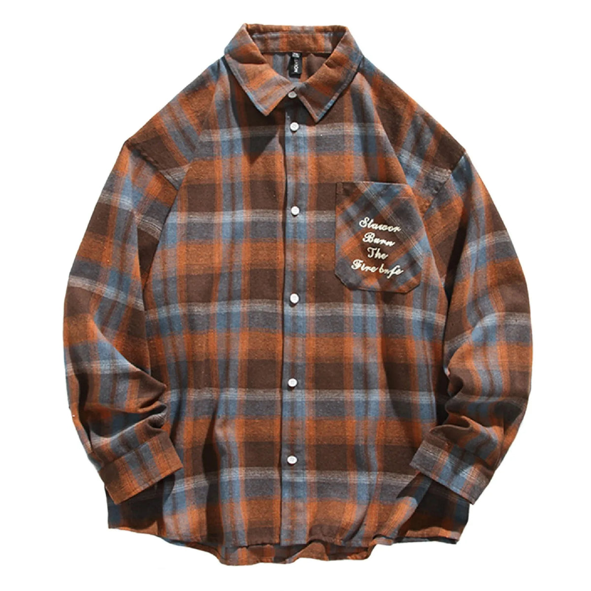 HEARUJOY  -  Mens Loose And Handsome Plaid Long Sleeved Shirt Plus Size Fashionable Casual Fashion Wrinkle-Free Formal Dress Men'S Shirt