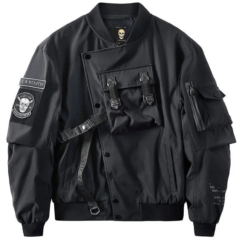 Hearujoy skull embroidery men jacket motorcycle clothes Baseball uniform handsome outdoor harajuku streetwear new tops