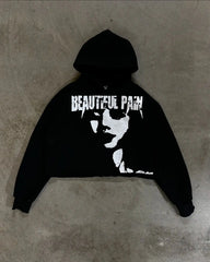 Hearujoy Streetwear New Vintage Hoodie Coat Printed Graphics Oversize Zipper Hoodie Men Women Y2K Harajuku Hip Hop Goth Casual Sweatshirt