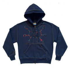 Hearujoy Vintage winter new jacket Personality design Embroidery stitching men zipper hoodie Harajuku street fashion oversized sweatshirt