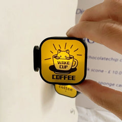 YICKYUE  -  Coffee Bar LED Fridge Magnet with Light Creative Pegboard Decor for Home and Cafe Illuminated Sign Refrigerator Magnet