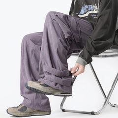 Hearujoy Winter Thick Corduroy Pants Men Fashion Retro Cargo Pants Men Japanese Streetwear Hip-hop Loose Wide Leg Pants Mens Trousers