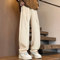 Hearujoy 4 Colors Korean Style Fashion Sweatpants 2024 Spring New Gray Baggy Wide-leg Harem Pants Couples Straight-leg Casual Trousers