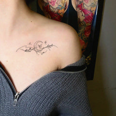 YICKYUE  -  Minimalist Leaf Vine Tattoo Sticker Waterproof Long Lasting Fine Line Temporary Tattoo for Women Finger Hand