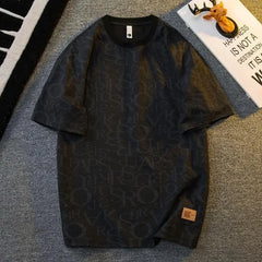 HEARUJOY  -  Baggy Male Tees Shirts Men's T-shirt Quick-drying Tops Tshirt Streetwear Short Quarter Sleeve Casual Ordinary Hot Elastic Kpop