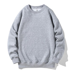 HEARUJOY  -  Male Comfort Round Neck Hoodie And Winter Men'S Trend Loose Wide Version Of Solid Color Round Neck Sweater Hoodies Hombre