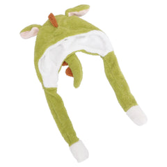 YICKYUE  -  1Pcs Dinosaur Hat Unique Shape Warm Ear Cover for Cold Weather Unisex Winter Party Halloween Cosplay Christmas Decorative Cap