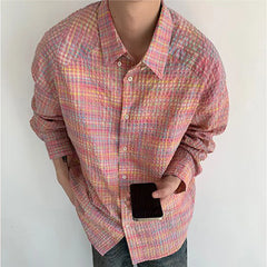 HEARUJOY  -  Casual Outings Korean Fashion Top Casual Spring Autumn Fashion Korean Style Shirt Bust 120-136 Cm Fashionable Design