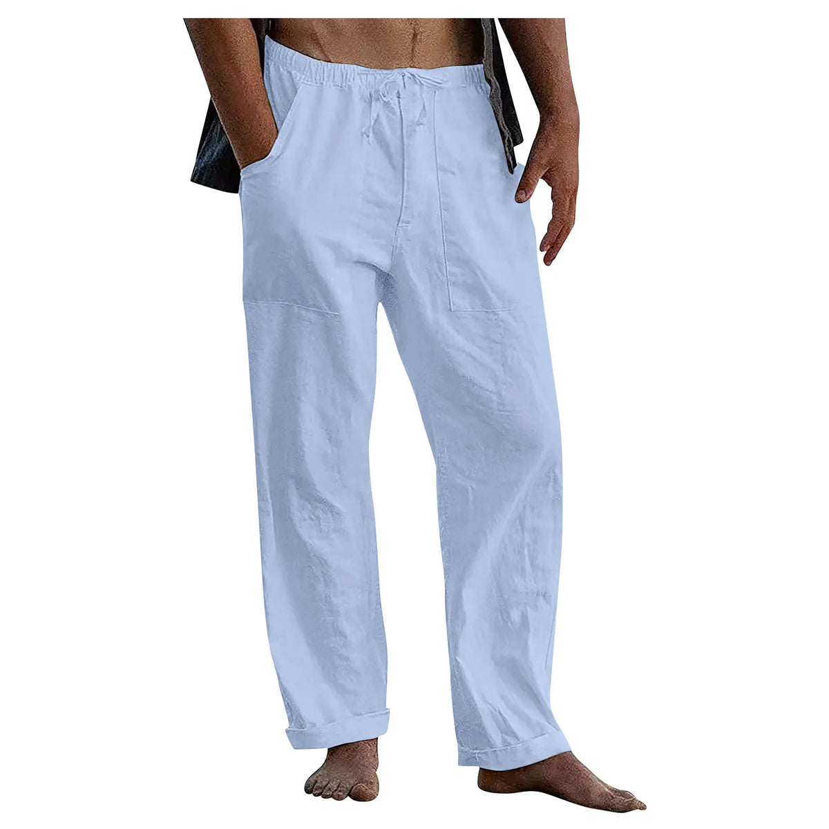 HEARUJOY  -  Straight Leg Casual Pants for Men European American Style Comfort Fit Work Trousers Spring Autumn Office Wear