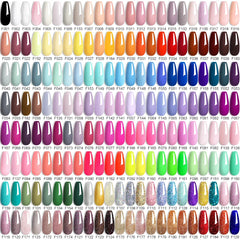 YICKYUE  -  Nude Glitter Color Sparkling Gel Nail Polish Spring Long Lasting For Manicure Soak Off Nail Base Top Coat Gel Varnish