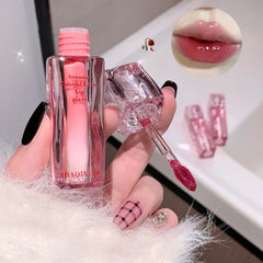 YICKYUE  -  Water Gloss Mirror Lip Glaze Moisturizing Plump Lips Tinted Not Easy To Stick To The Cup Red Lipstick Liquid Long-Lasting Makeup
