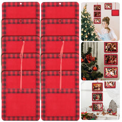 YICKYUE  -  12Pcs Photo Frame Decor Felt Xmas Tree Pendant Creative DIY Christmas Hanging Ornaments Holiday Home Decoration