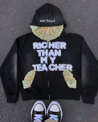 Hearujoy Y2k Retro Trendy Letter Embroidery Loose Hoodies High Street Couple Oversized Zip Up Hoodie Patchwork Sweatshirt Men Clothing