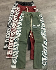 Hearujoy Aesthetic Harajuku letter stripe pattern design straight wide leg baggy pants women 2024 fashion trend versatile couple y2k pant