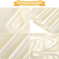 YICKYUE  -  12PCS Sky Blue Satin Chair Bow Sashes Soft Chair Sashes 17x275cm for Party Wedding Hotel Banquet Home Decorations Luxury