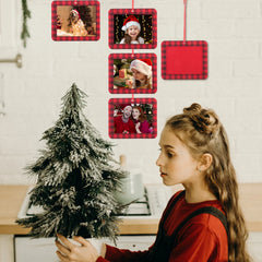 YICKYUE  -  12Pcs Photo Frame Decor Felt Xmas Tree Pendant Creative DIY Christmas Hanging Ornaments Holiday Home Decoration