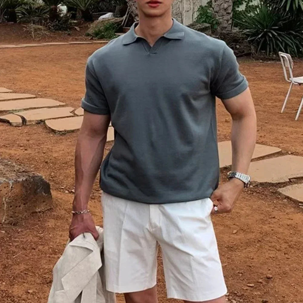 HEARUJOY  -  Casual Wear Mens T-Shirt Casual Outing 5 Spandex 95 Polyester Daily Casual Outfit Slight Stretch Fabric For Casual Outings