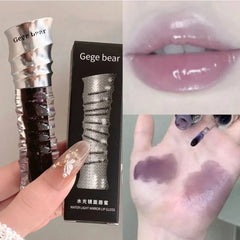 YICKYUE  -  Fashion Shell Lip Gloss Long-lasting Hydrating Jelly Lip Oil Waterproof Non-fading Mirror Shimmer Blue Almond Lip Gloss Cosmetic