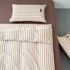 YICKYUE  -  3pcs Duvet Cover Set 100% Cotton Quilt Cover+Pillowcase For All-Seasons Stripe Comforter Cover Single Queen Home Bedding