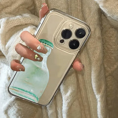 YICKYUE  -  Summer Soda Transparent and Minimalist Phone Case For iPhone 17 16 15 14 13 12 11 Pro MAX XR XS 7 8 Plus 17air 16e Clear Cover