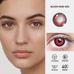 YICKYUE  -  2pcs Blue Contact Lenses with Diopters Graduated Beautiful Pupil Prescription Correct Myopia Hydrophilic