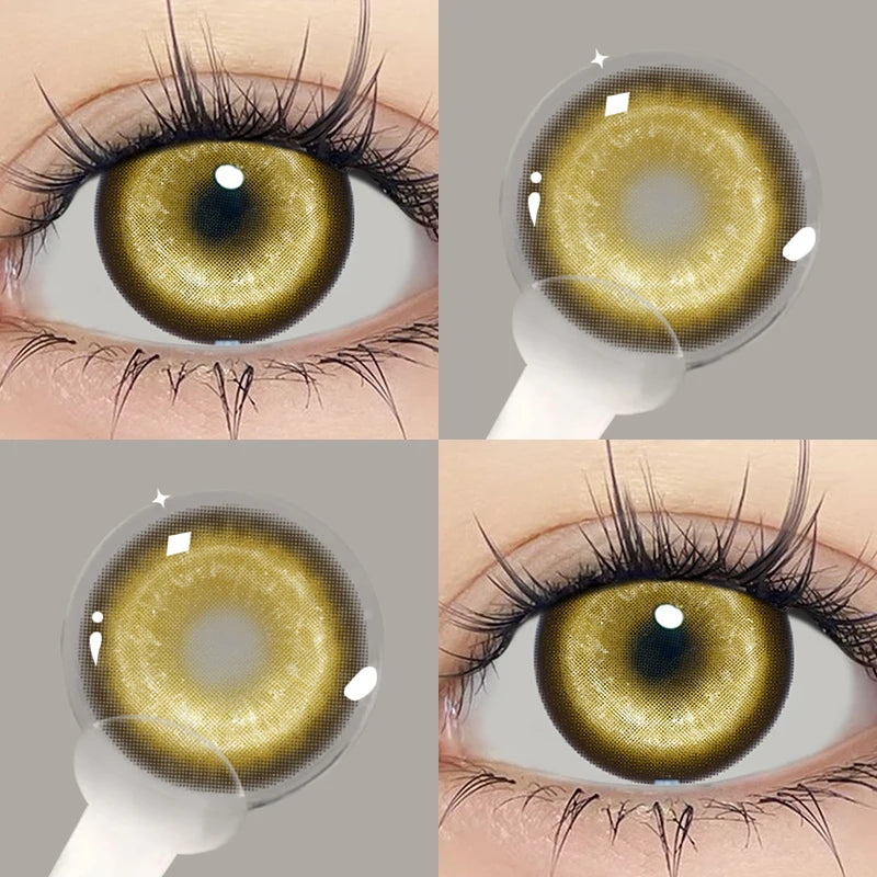 YICKYUE  -  Brown Color Contact Korean Big Eyes Lens Cosplay Contacts Orange Eye Makeup High Quality Fast Shipping