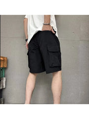 Hearujoy Cargo Shorts Men Summer Beach Loose Casual Work Trousers Male Quick Drying Black Outdoor Sports Shorts Pants Breathable