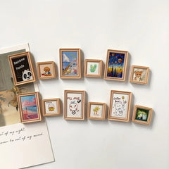 YICKYUE  -  6pcs Cartoon Photo Frames, Fridge Magnets, Magnetic Decorative Items, Photo Messages, and Fixed Magnets