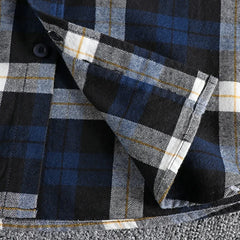 HEARUJOY  -  American Men's Plaid Long Sleeved Shirt With Embroidered Pattern Trendy Versatile Youth Chest Pocket Workwear Shirt Jacket