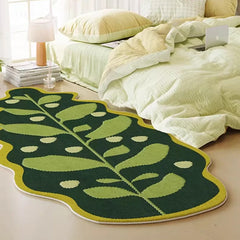 YICKYUE  -  Irregular Shape Living Room Decoration Moss Carpet Thick Plush Rugs for Bedroom Fluffy Soft Bedside Floor Mat Home Washable Rug