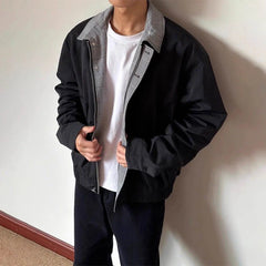 HEARUJOY  -  Autumn New Men's Patchwork Long-Sleeved Jacket American Retro Fashion Trend Street Hip-Hop Loose Casual Niche Men's Jacket