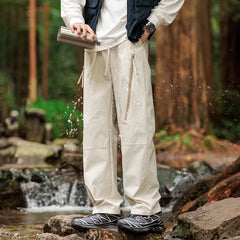 HEARUJOY  -  Men's Functional Waterproof Assault Pants 2025 New Outdoor Paratrooper Pants Tooling Straight Pants Man Drawstring Trousers