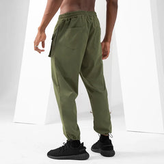 Hearujoy Parachute Cargo Pants for Men Quick Drying Casual Techwear Black Trousers Male Big Size Summer Streetwear Hip Hop Pocket