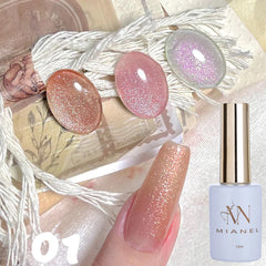 YICKYUE  -  Autumn Jelly Color Fairy Pearlescent Beauty Honey Series Gel Nail Polish For Christmas Halloween Nail Art Salon Use