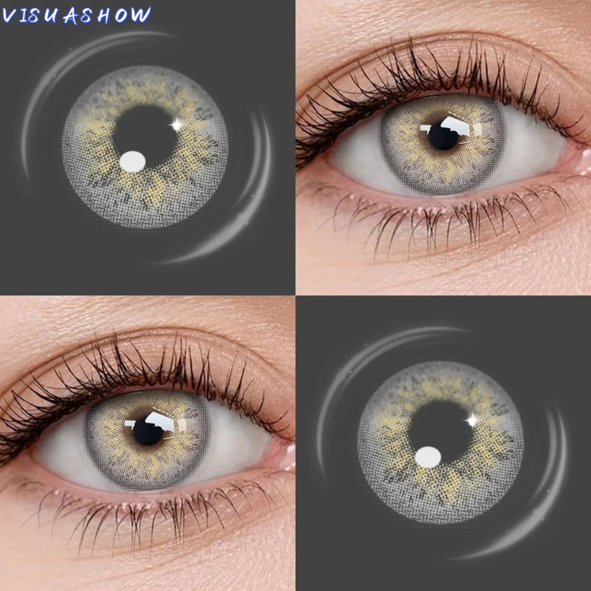YICKYUE  -  1 Pair Soft Lens Colored Contact Lenses, Small Pupil Eye-Enlarging,  for Daily Cosmetic Makeup & Chic Styling