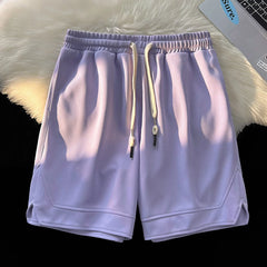 HEARUJOY  -  Cool Sportswear Running Shorts Men'S Solid Shorts Casual Elastic Waist Drawstring Summer Beach Shorts Bermuda Masculina Academia