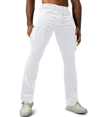 HEARUJOY  -  Autumn New Cargo Pants For Men Retro Style Men's Corduroy With Multiple Pockets Mid-rise Solid Man Jogging Pants Streetwear