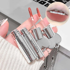 YICKYUE  -  Cappuvini Shimmer Red Brown Lip Gloss Matte Grey Pink Lip Mud Velvet Nude Lipstick Moisturizing Long Lasting Lip Glaze Cosmetics