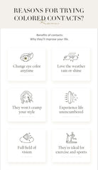 YICKYUE  -  Anime Cosplay Colored Contact Lenses, Yearly Disposable Soft Lens, Fashion Beauty Cosmetic Lenses for Students & Daily